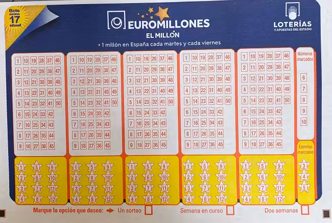 Formulier Euromilliones Spain